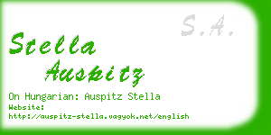 stella auspitz business card